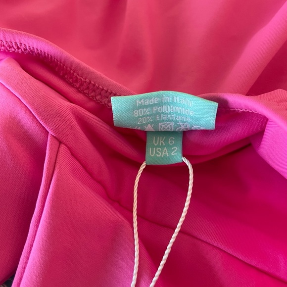 NWT MELISSA ODABASH RIMINI HOT PINK SWIMSUIT ONE PIECE SZ 2 - Picture 7 of 9